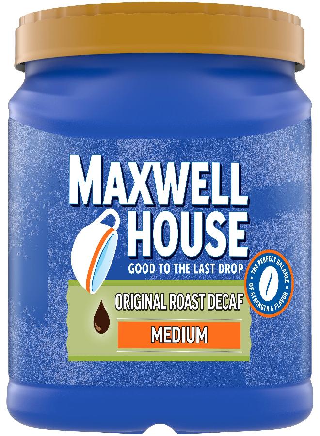 Maxwell House The Original Roast Decaf Medium Roast Ground Coffee (29.3 oz Canister) - Image 1